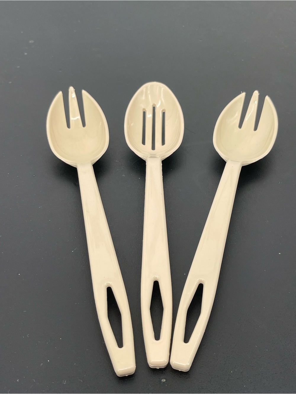 Vintage Tailor Nylon Slotted Spoon and 2 Spaghetti/Pasta Forks Made in USA